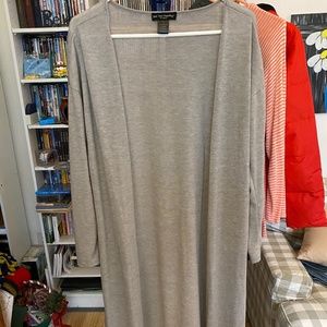 See You Monday Gray Long Cardigan